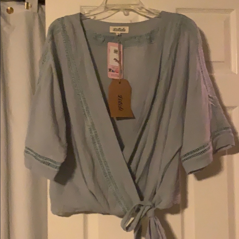 NWT Cross body boho blouse